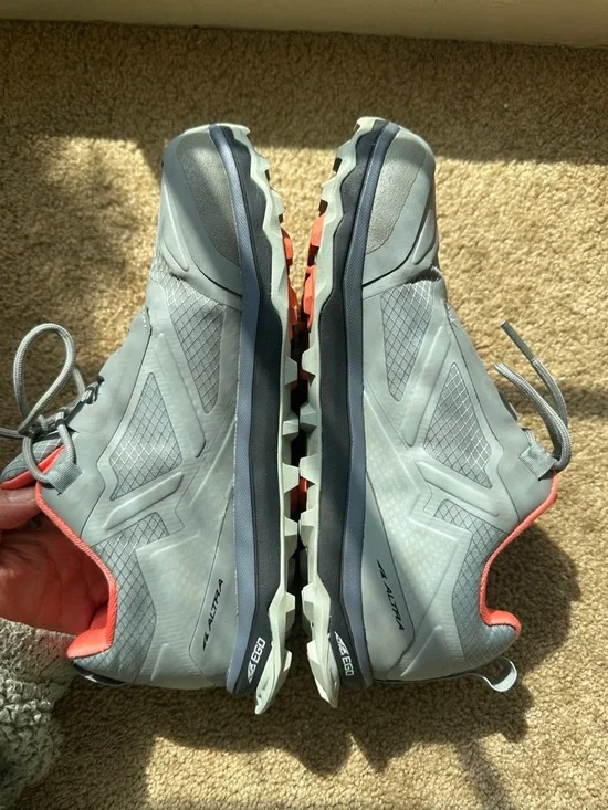 Altra Light Gray Trail Sneakers with Coral Interior - Picture 7 of 7